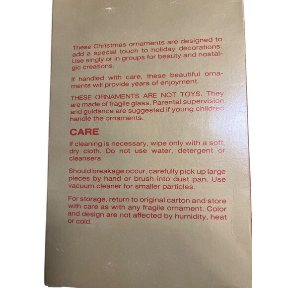 Corning Glass Works Vintage Christmas Ornaments Set Of 6 With Winter Scenes - Picture 15 of 15